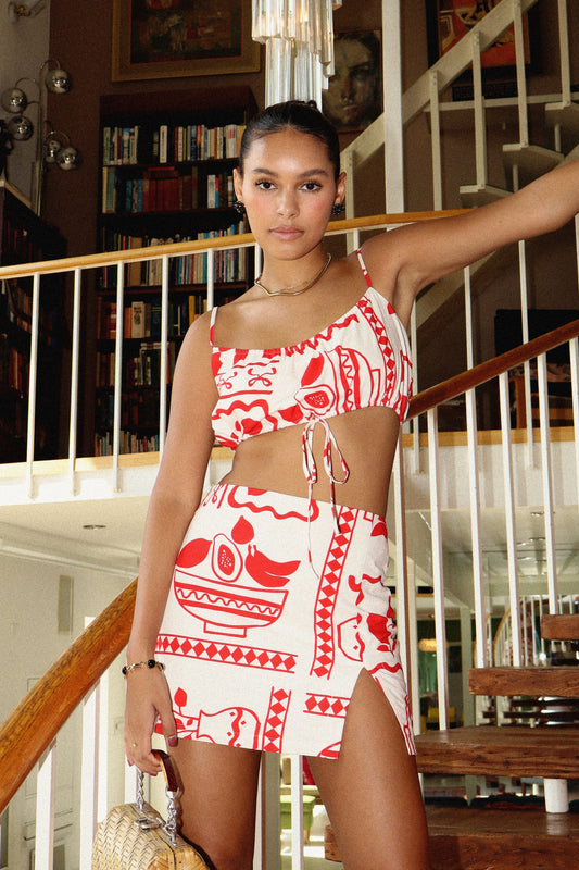Italy Summer Cotton mini skirt